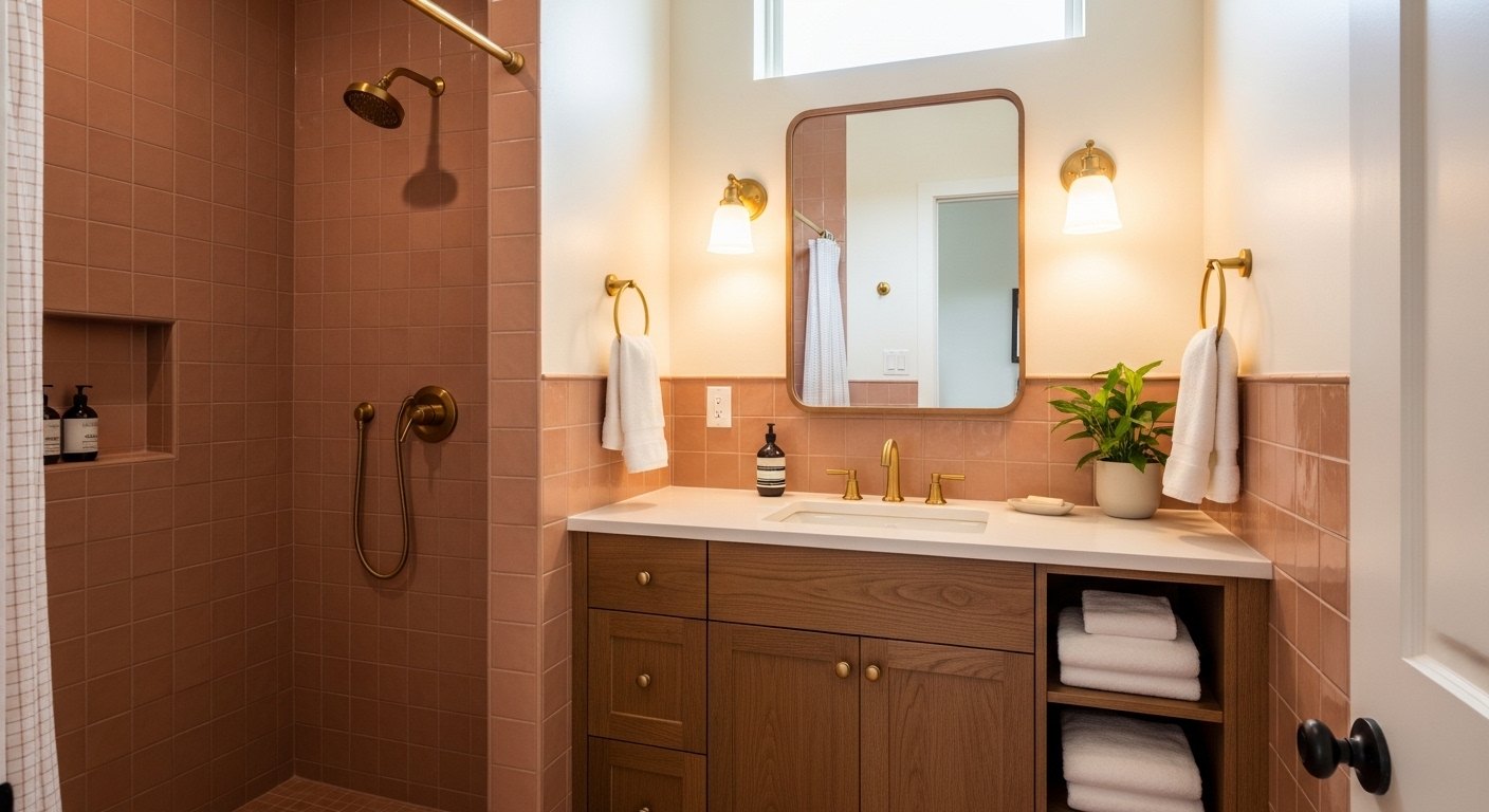 A Bathroom Made Over Without Touching the Plumbing